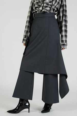プランク プロジェクト/PRANK PROJECTのドロップヘムレイヤードスカートパンツ / Drop Hem Layered Skirt Pants(110600/110601)