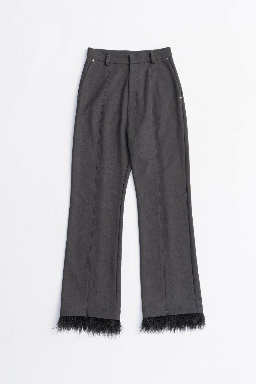PRANK PROJECT フェザーヘムパンツ / Feather Hem Pants (GRY(グレー), 38) プランク プロジェクト ELLE SHOP PRANK PROJECT フェザーヘムパンツ / Feather Hem Pants (GRY(グレー), 38) プランク プロジェクト ELLE SHOP