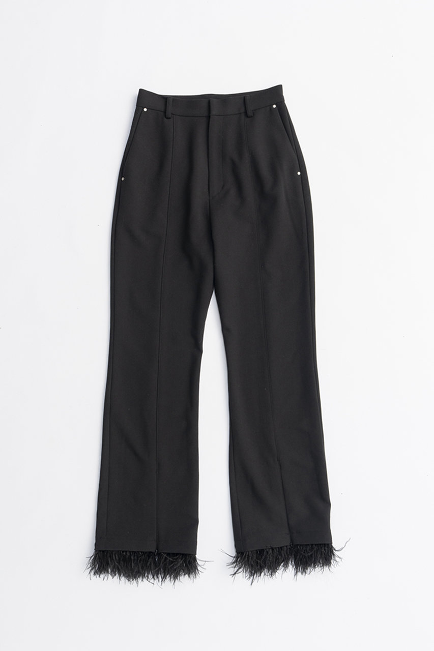 PRANK PROJECT フェザーヘムパンツ / Feather Hem Pants (BLK(ブラック), 38) プランク プロジェクト ELLE SHOP PRANK PROJECT フェザーヘムパンツ / Feather Hem Pants (BLK(ブラック), 38) プランク プロジェクト ELLE SHOP