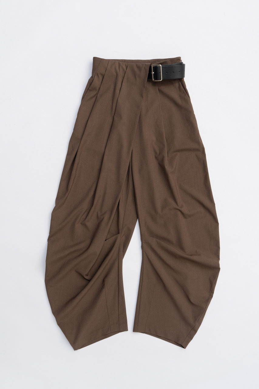 PRANK PROJECT アシメタックベルトパンツ / Asymmetrical Belt Pants (BRN(ブラウン), 38) プランク プロジェクト ELLE SHOP PRANK PROJECT アシメタックベルトパンツ / Asymmetrical Belt Pants (BRN(ブラウン), 38) プランク プロジェクト ELLE SHOP