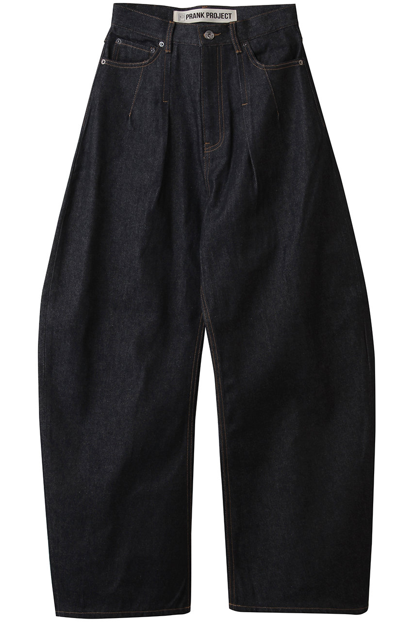 PRANK PROJECT ハイウエストカーブデニム / High-waisted Curved Denim (NVY(ネイビー), 38) プランク プロジェクト ELLE SHOP PRANK PROJECT ハイウエストカーブデニム / High-waisted Curved Denim (NVY(ネイビー), 38) プランク プロジェクト ELLE SHOP