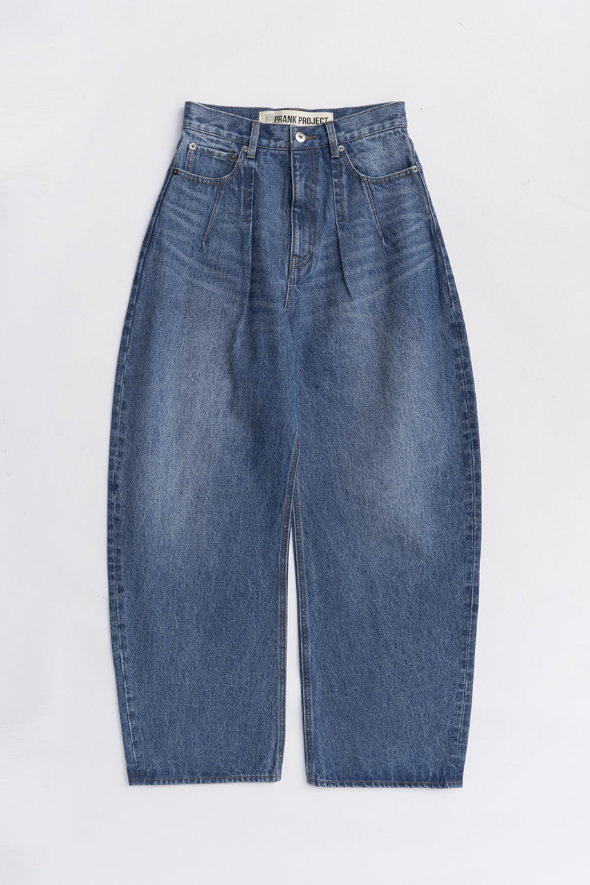 PRANK PROJECT ハイウエストカーブデニム / High-waisted Curved Denim (D.BLU(ダークブルー), 38) プランク プロジェクト ELLE SHOP PRANK PROJECT ハイウエストカーブデニム / High-waisted Curved Denim (D.BLU(ダークブルー), 38) プランク プロジェクト ELLE SHOP