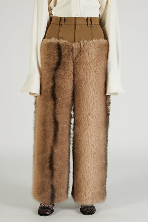プランク プロジェクト/PRANK PROJECTのファートリムパンツ / Fur Trim Pants(110600/110601)