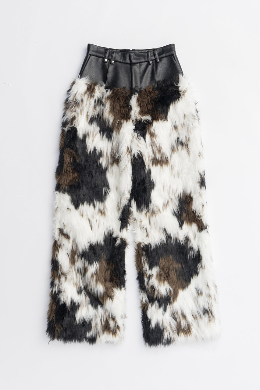 PRANK PROJECT ファートリムパンツ / Fur Trim Pants (MLT(マルチカラー), 38) プランク プロジェクト ELLE SHOP PRANK PROJECT ファートリムパンツ / Fur Trim Pants (MLT(マルチカラー), 38) プランク プロジェクト ELLE SHOP