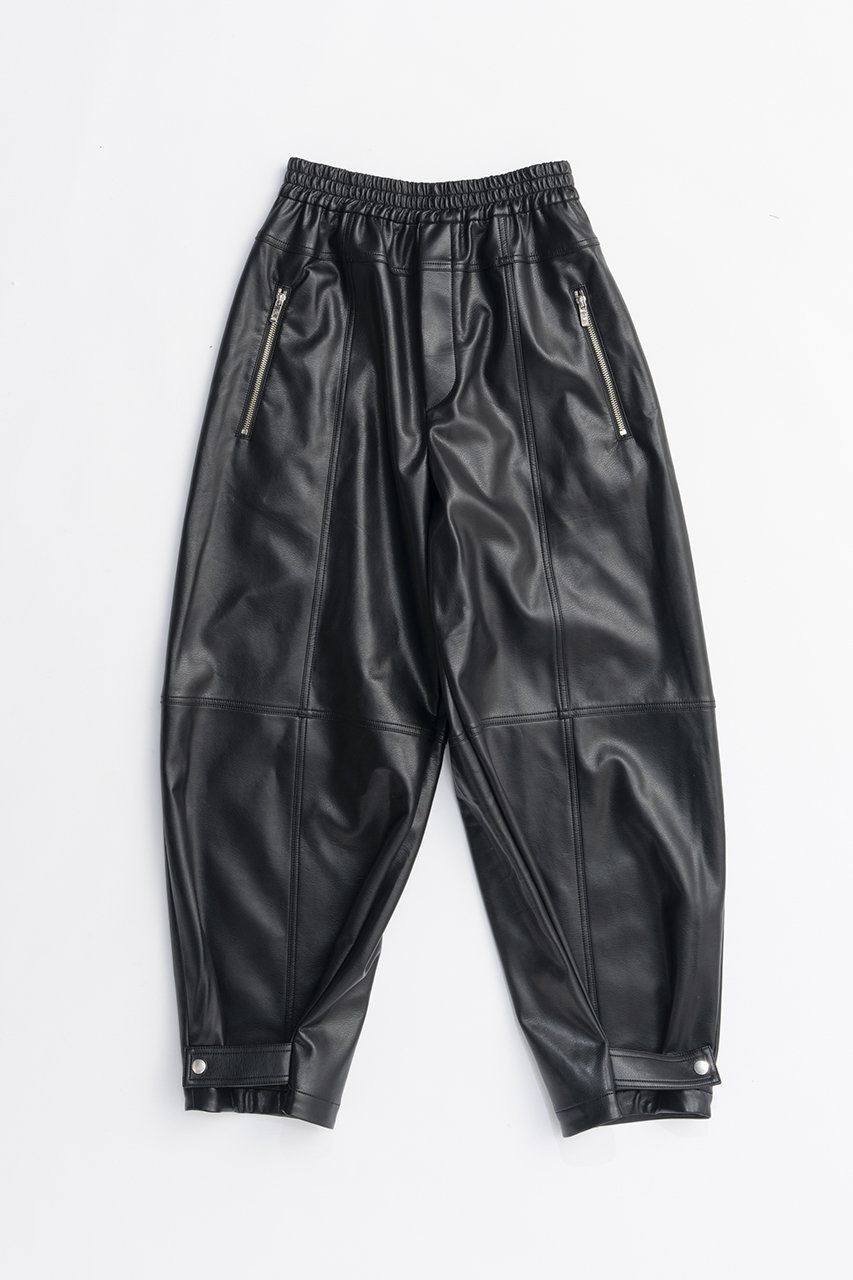 PRANK PROJECT Fauxレザージョガーパンツ / Faux Leather Jogger Pants (BLK(ブラック), 36) プランク プロジェクト ELLE SHOP PRANK PROJECT Fauxレザージョガーパンツ / Faux Leather Jogger Pants (BLK(ブラック), 36) プランク プロジェクト ELLE SHOP