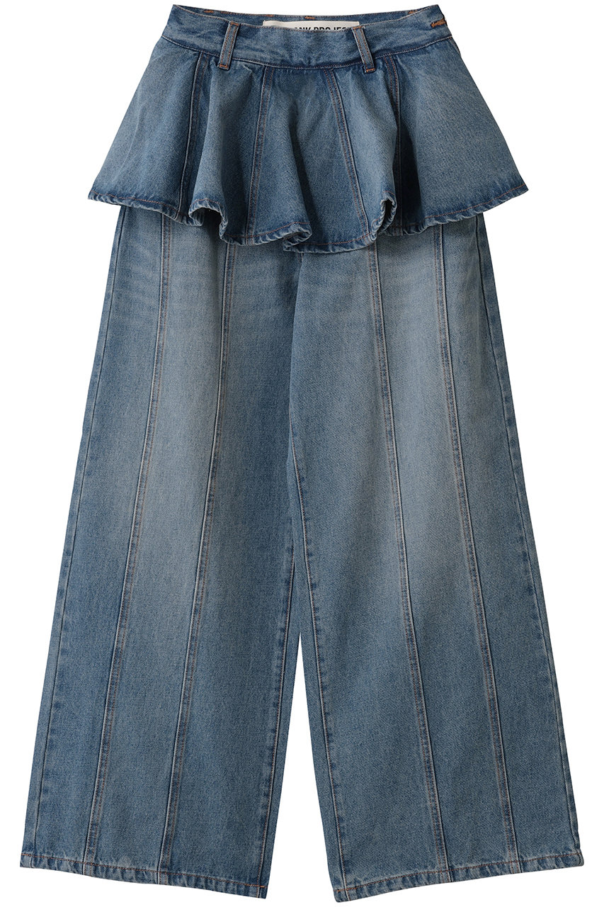 プランク プロジェクト/PRANK PROJECTのペプラムデニムパンツ / Peplum Denim Pants(BLU(ブルー)/31252466108)