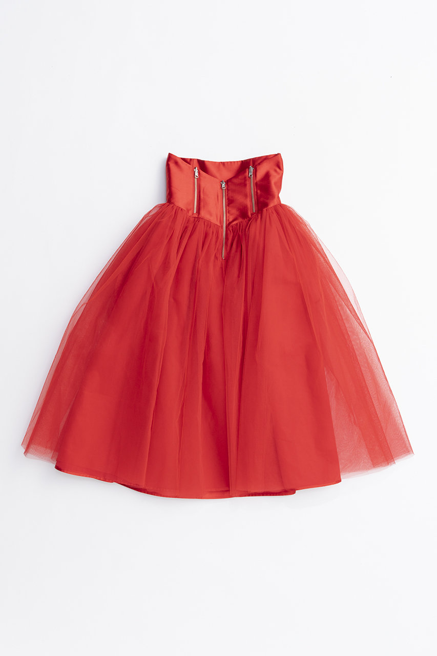 PRANK PROJECT リバーシブルチュールスカート / Reversible Tulle Skirt (RED(レッド), 38) プランク プロジェクト ELLE SHOP PRANK PROJECT リバーシブルチュールスカート / Reversible Tulle Skirt (RED(レッド), 38) プランク プロジェクト ELLE SHOP