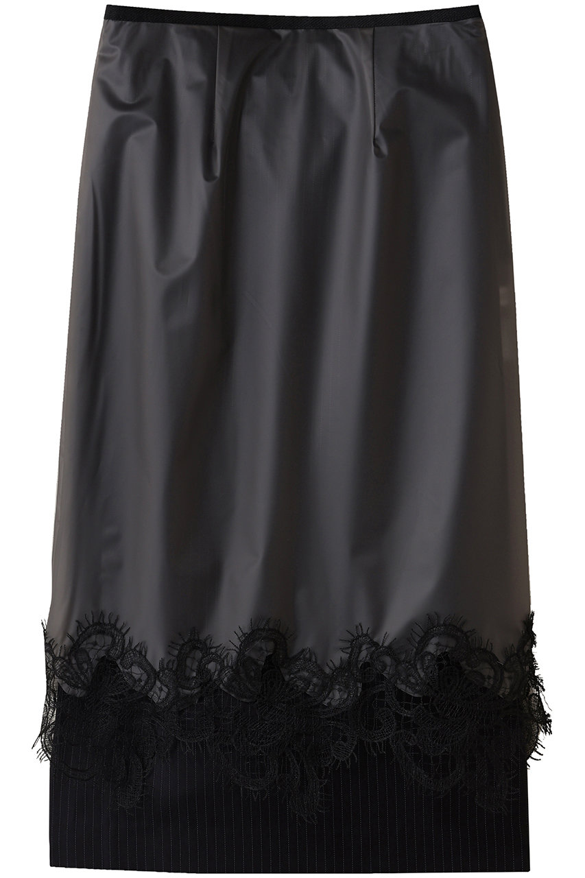 PRANK PROJECT PVCレイヤードミディスカート / PVC Layered Midi Skirt (BLK(ブラック), 36) プランク プロジェクト ELLE SHOP