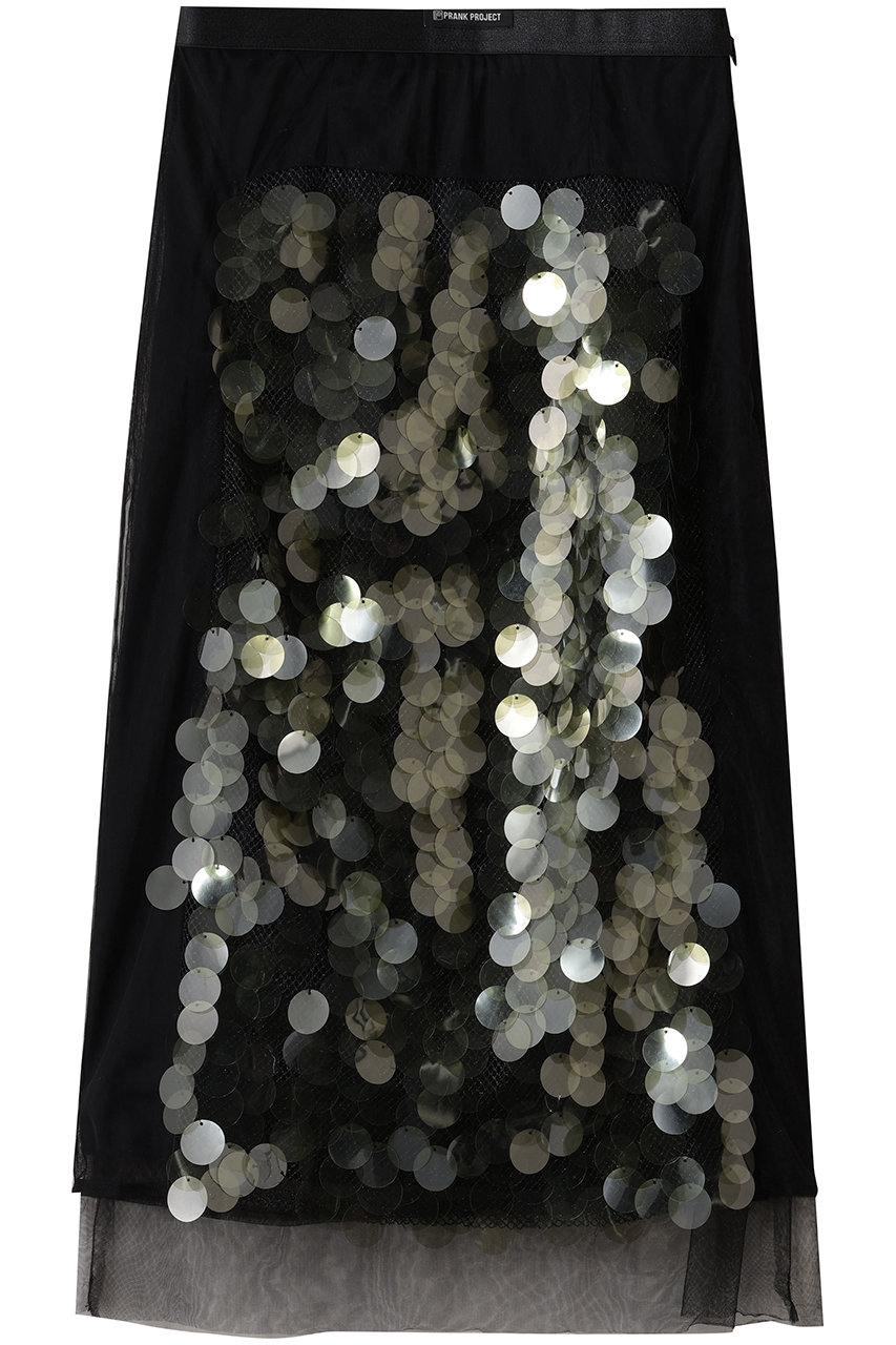PRANK PROJECT スパンコールミディースカート / Sequin Midi Skirt (BLK(ブラック), FREE) プランク プロジェクト ELLE SHOP PRANK PROJECT スパンコールミディースカート / Sequin Midi Skirt (BLK(ブラック), FREE) プランク プロジェクト ELLE SHOP