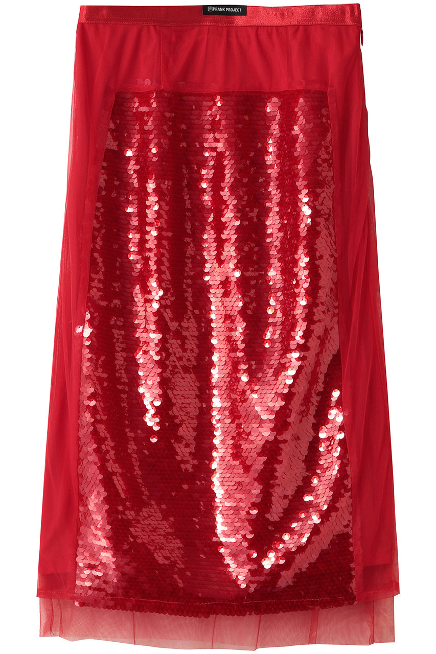 PRANK PROJECT スパンコールミディースカート / Sequin Midi Skirt (RED(レッド), FREE) プランク プロジェクト ELLE SHOP PRANK PROJECT スパンコールミディースカート / Sequin Midi Skirt (RED(レッド), FREE) プランク プロジェクト ELLE SHOP