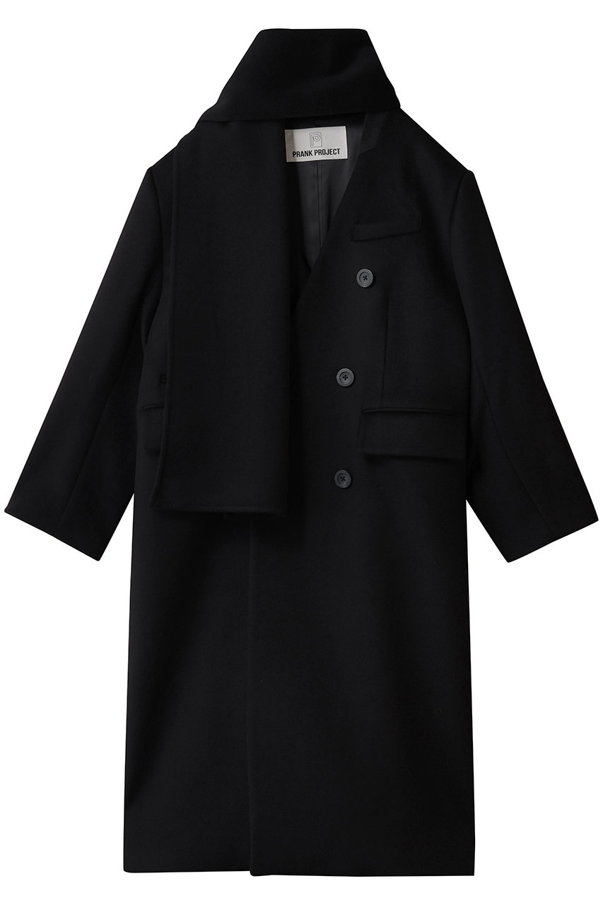 プランク プロジェクト/PRANK PROJECTのマフラー付きコート(BLK(ブラック)/31252165605)
