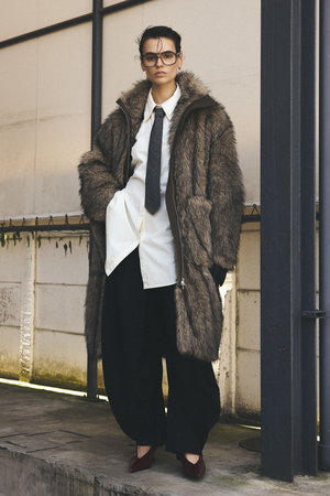 プランク プロジェクト/PRANK PROJECTのシンセティックファーロングコート(110900/110903)