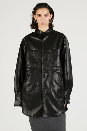 プランク プロジェクト/PRANK PROJECTのシンセティックレザーオーバーシャツ(110400/110403)