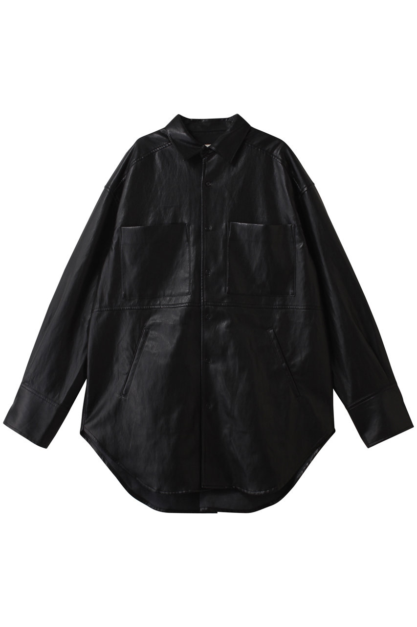 プランク プロジェクト/PRANK PROJECTのシンセティックレザーオーバーシャツ(BLK(ブラック)/31252315904)