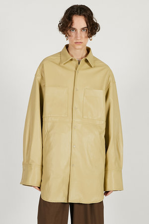 プランク プロジェクト/PRANK PROJECTのシンセティックレザーオーバーシャツ(110400/110403)