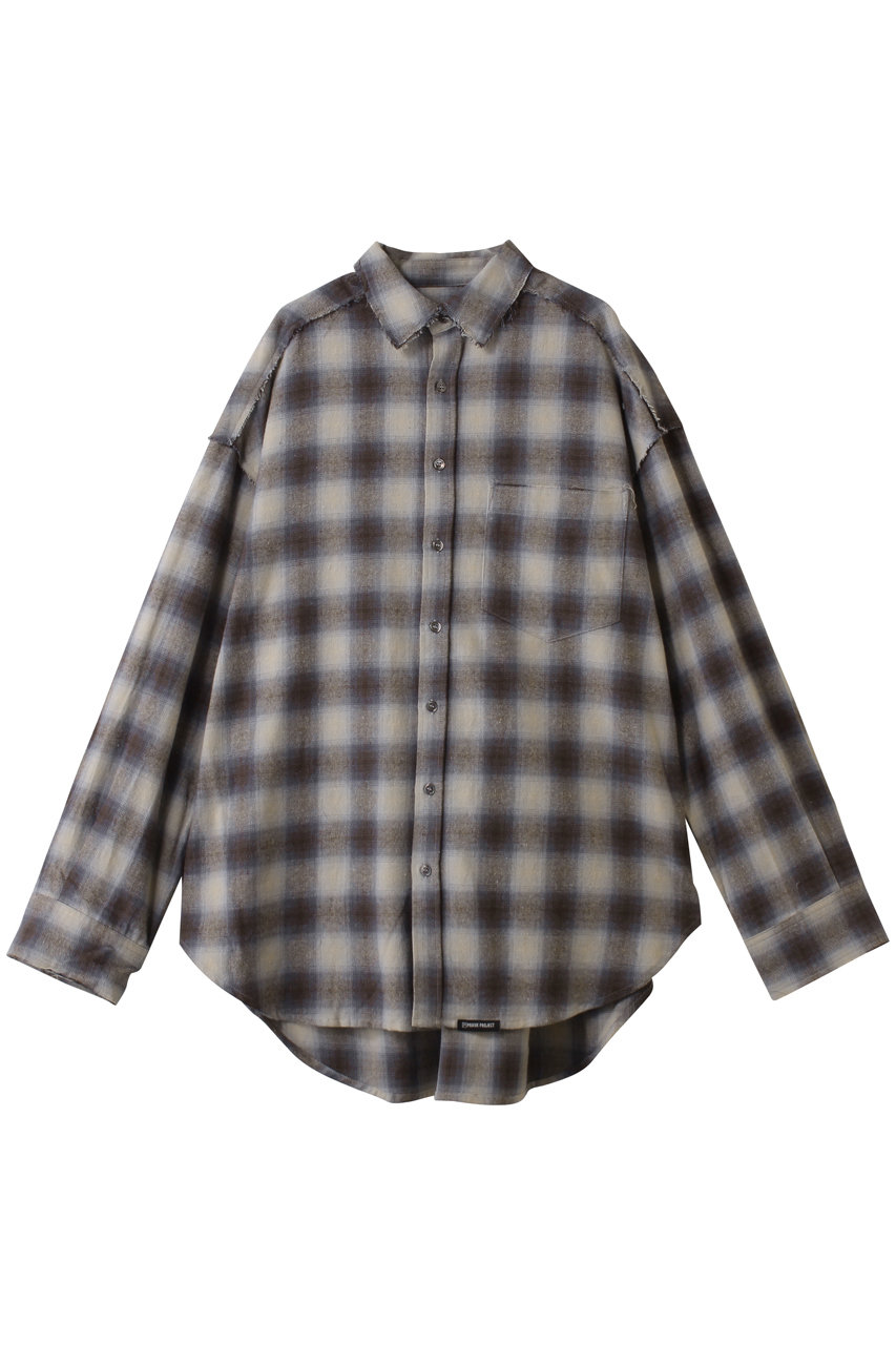 プランク プロジェクト/PRANK PROJECTのオーバーチェックシャツ(BLU(ブルー)/31252315905)