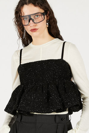 プランク プロジェクト/PRANK PROJECTのツイードペプラムビスチェ(110400/110403)