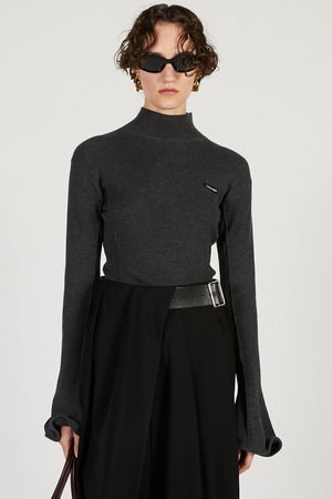 プランク プロジェクト/PRANK PROJECTのウェーブヘムスリーブリブニット(110300/110301)