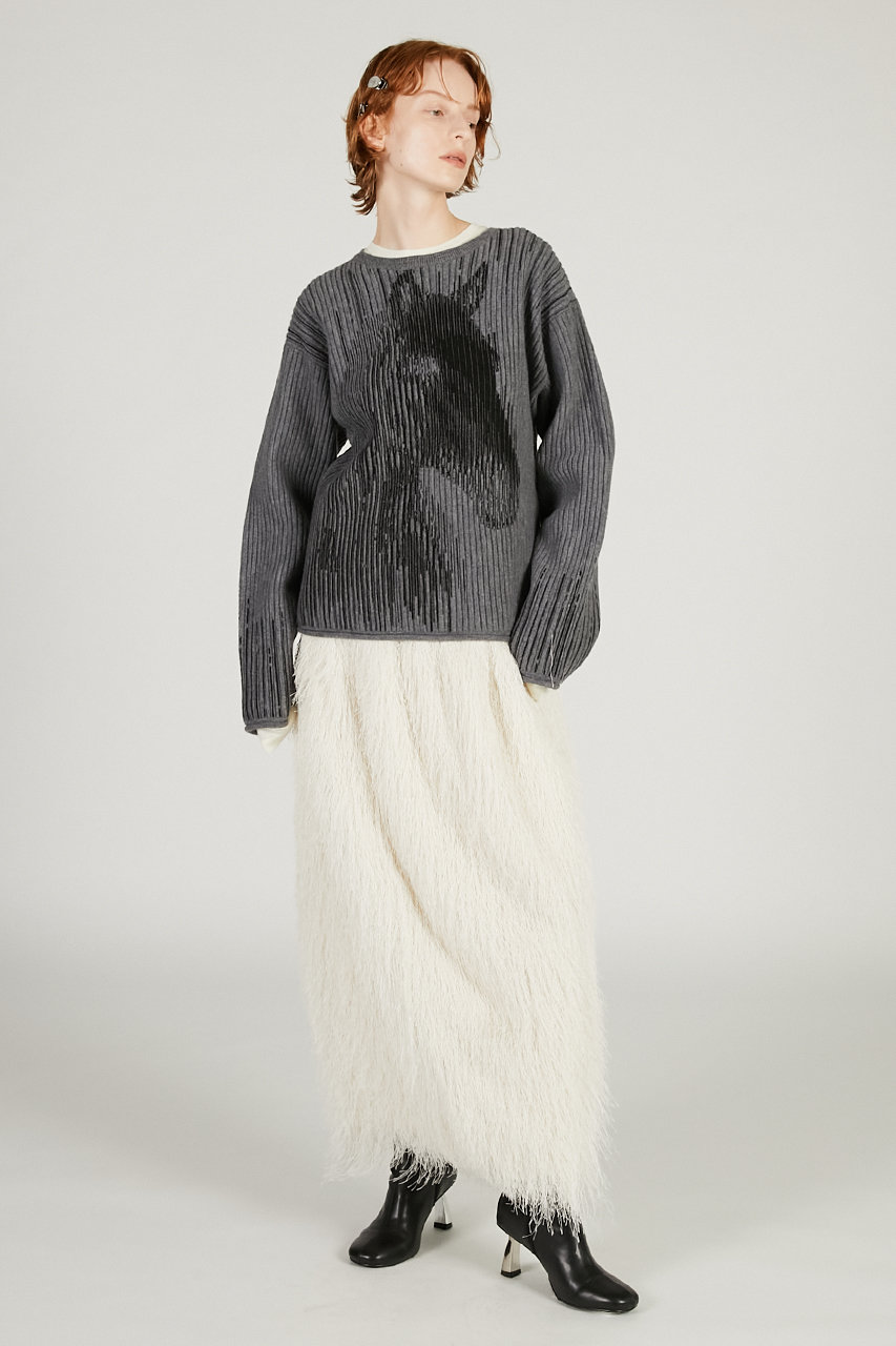 プランクプロジェクト　ニット　prank project PRANK PROJECT(プランク プロジェクト)｜ホースジャガードニット/BLK