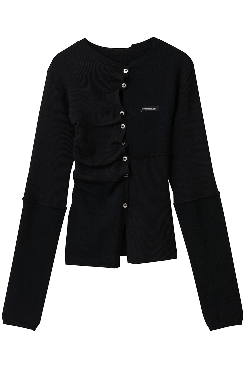 ランダムボタンニットトップ