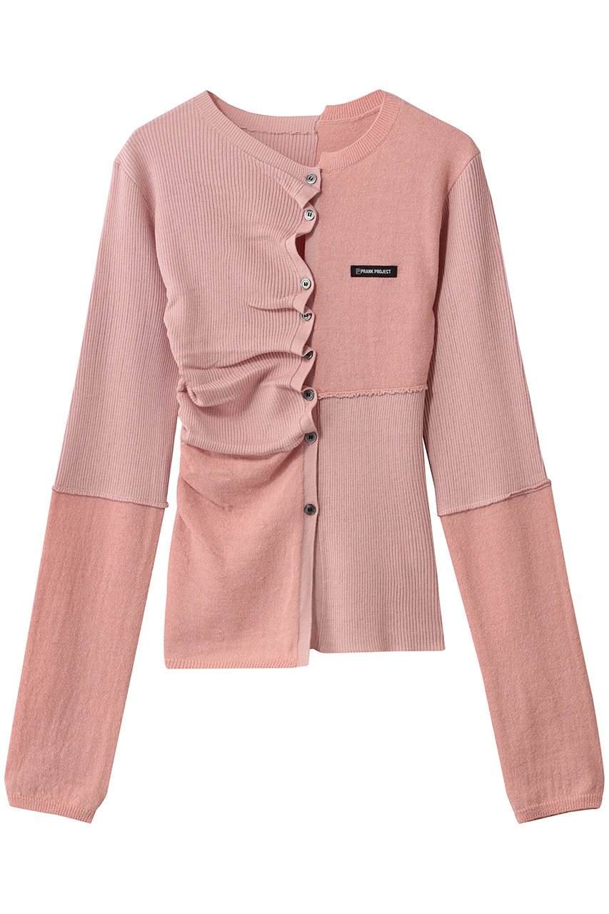 ランダムボタンニットトップ