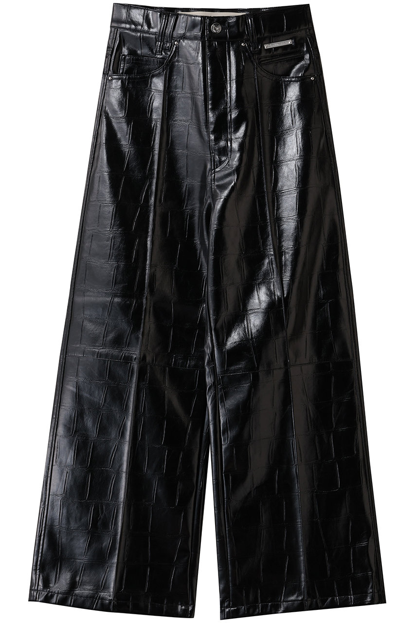 シンセティックレザープレスパンツ