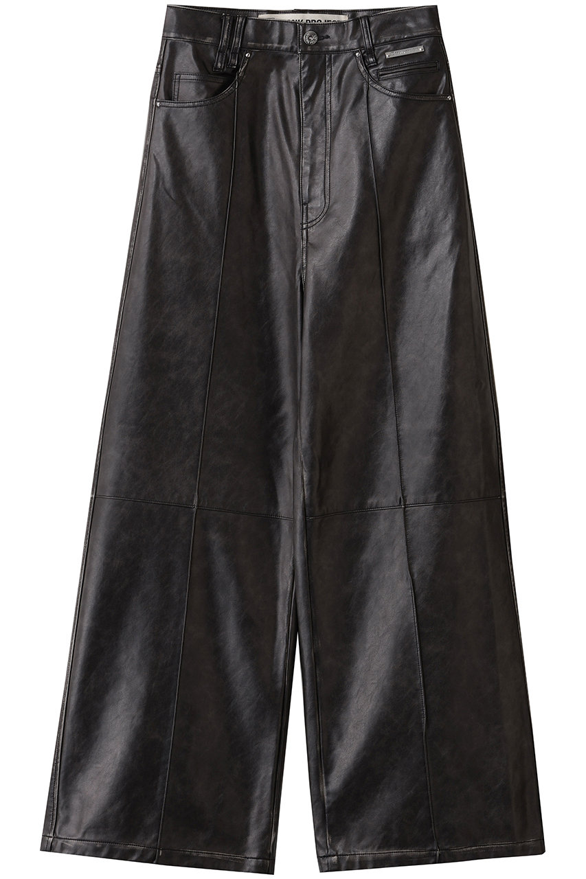 シンセティックレザープレスパンツ