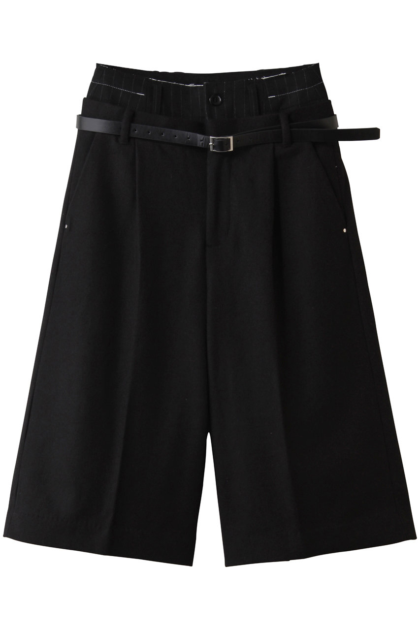 プランク プロジェクト/PRANK PROJECTのダブルウエストハーフパンツ(BLK(ブラック)/31252465620)