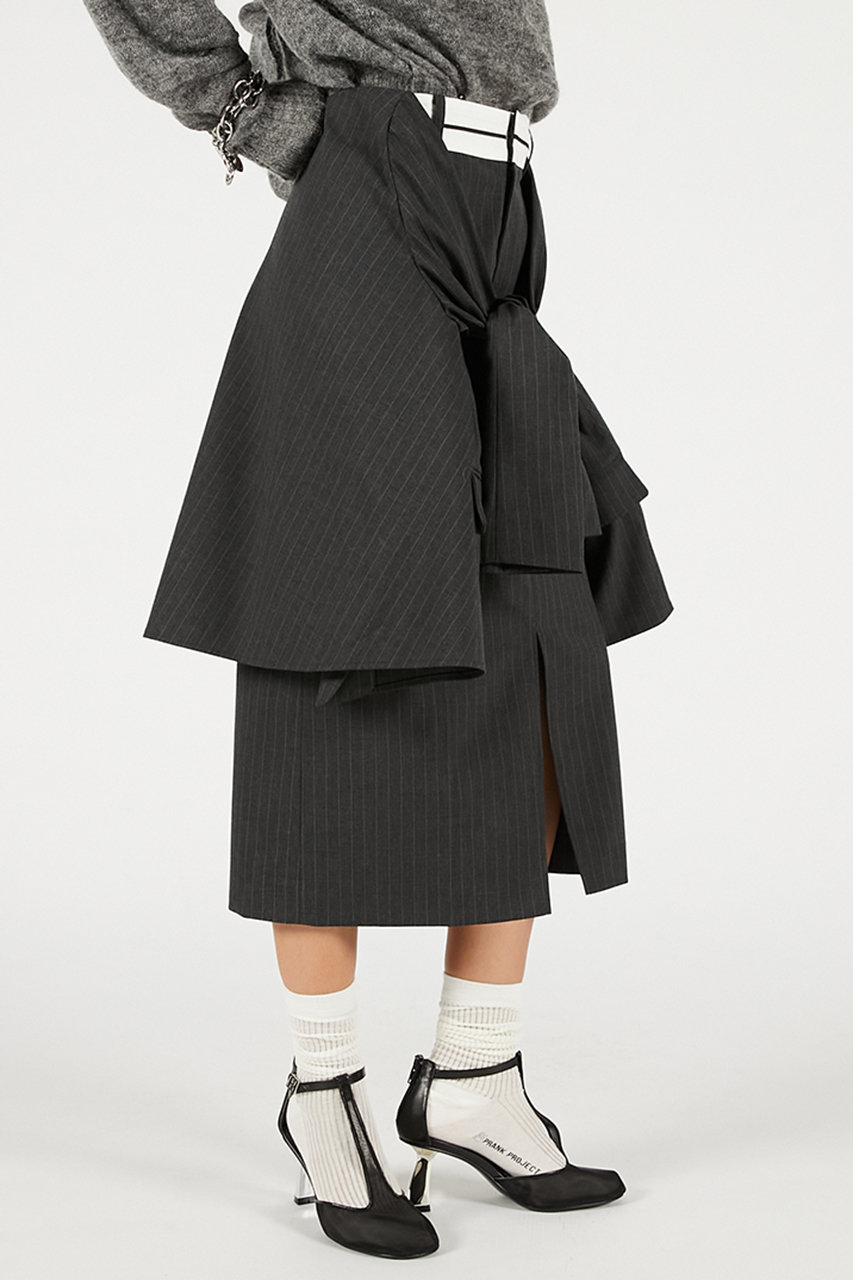 PRANK PROJECT(プランク プロジェクト)｜レイヤードミディスカート/GRY