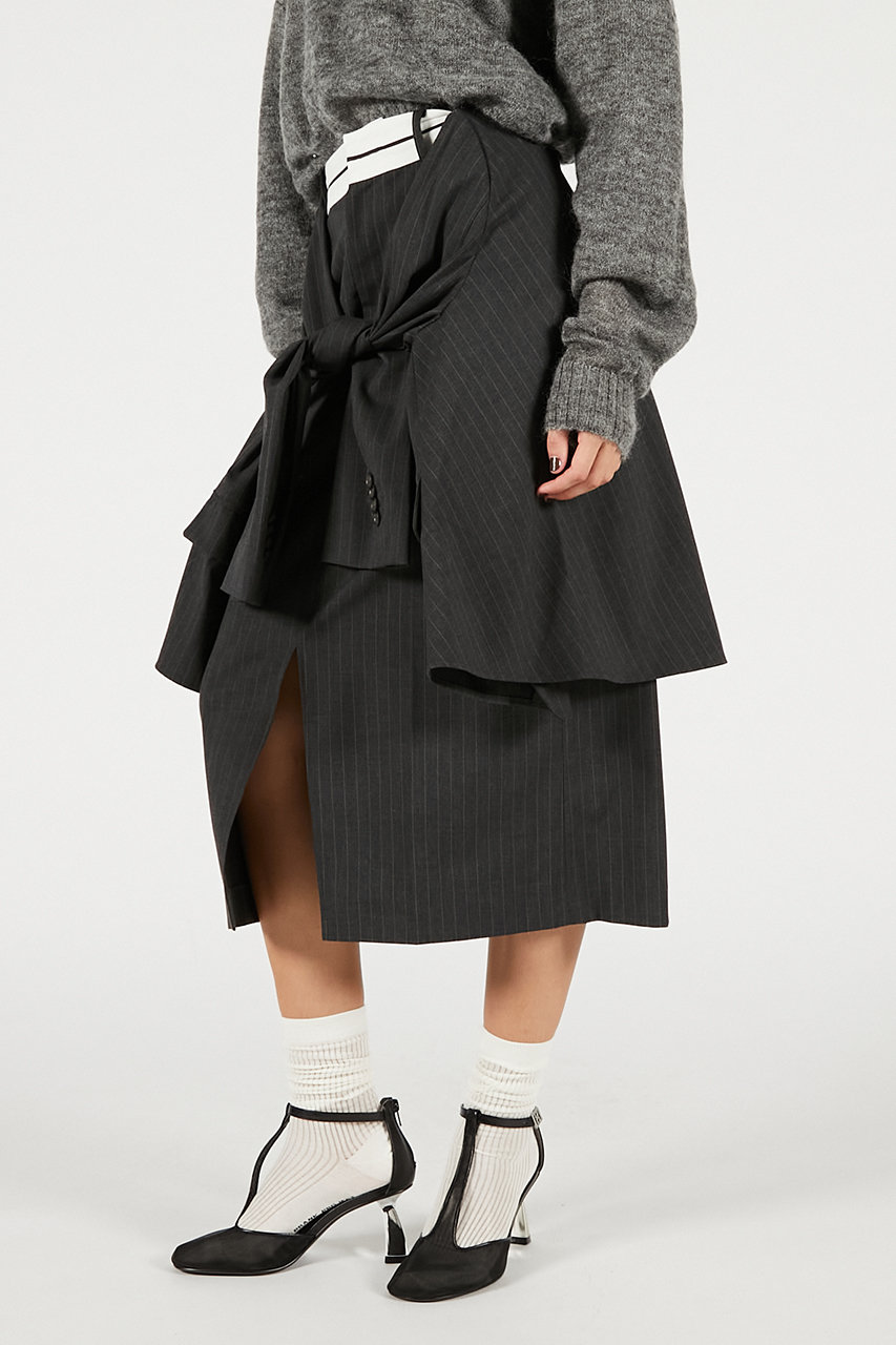 PRANK PROJECT(プランク プロジェクト)｜レイヤードミディスカート/GRY