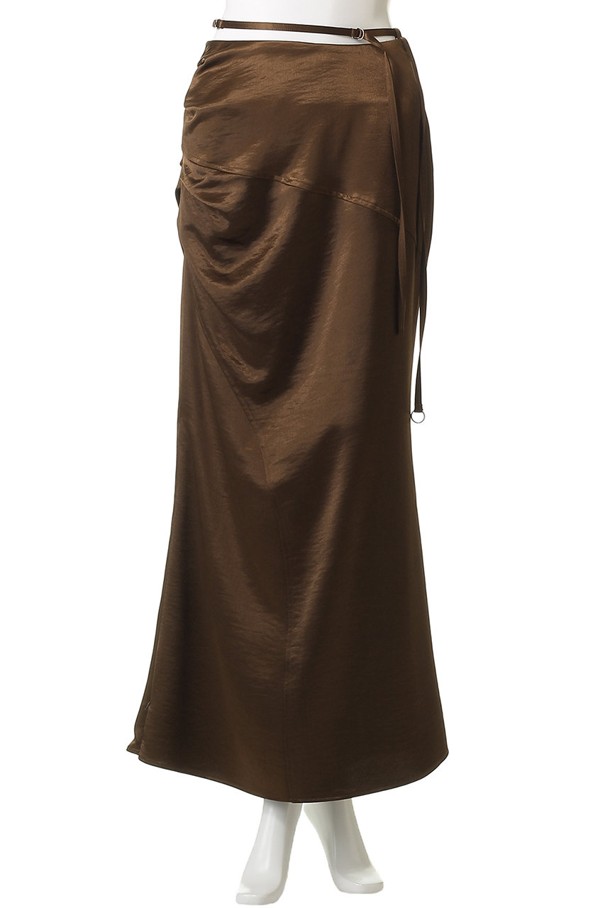 PRANK PROJECT(プランク プロジェクト)｜サテンロングスカート/BRN