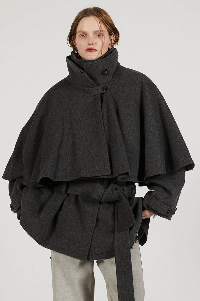 PRANK PROJECT ウールブレンドジャージトップ チャコールグレー PRANK PROJECT ウールブレンドジャージトップ チャコールグレー ウール