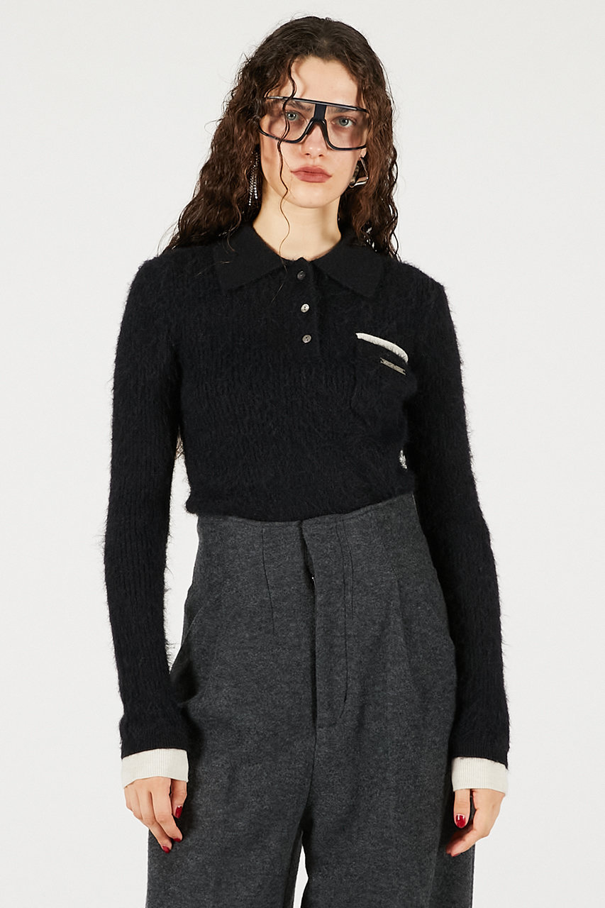 PRANK PROJECT(プランク プロジェクト)｜フラッフィーニットポロ/BLK