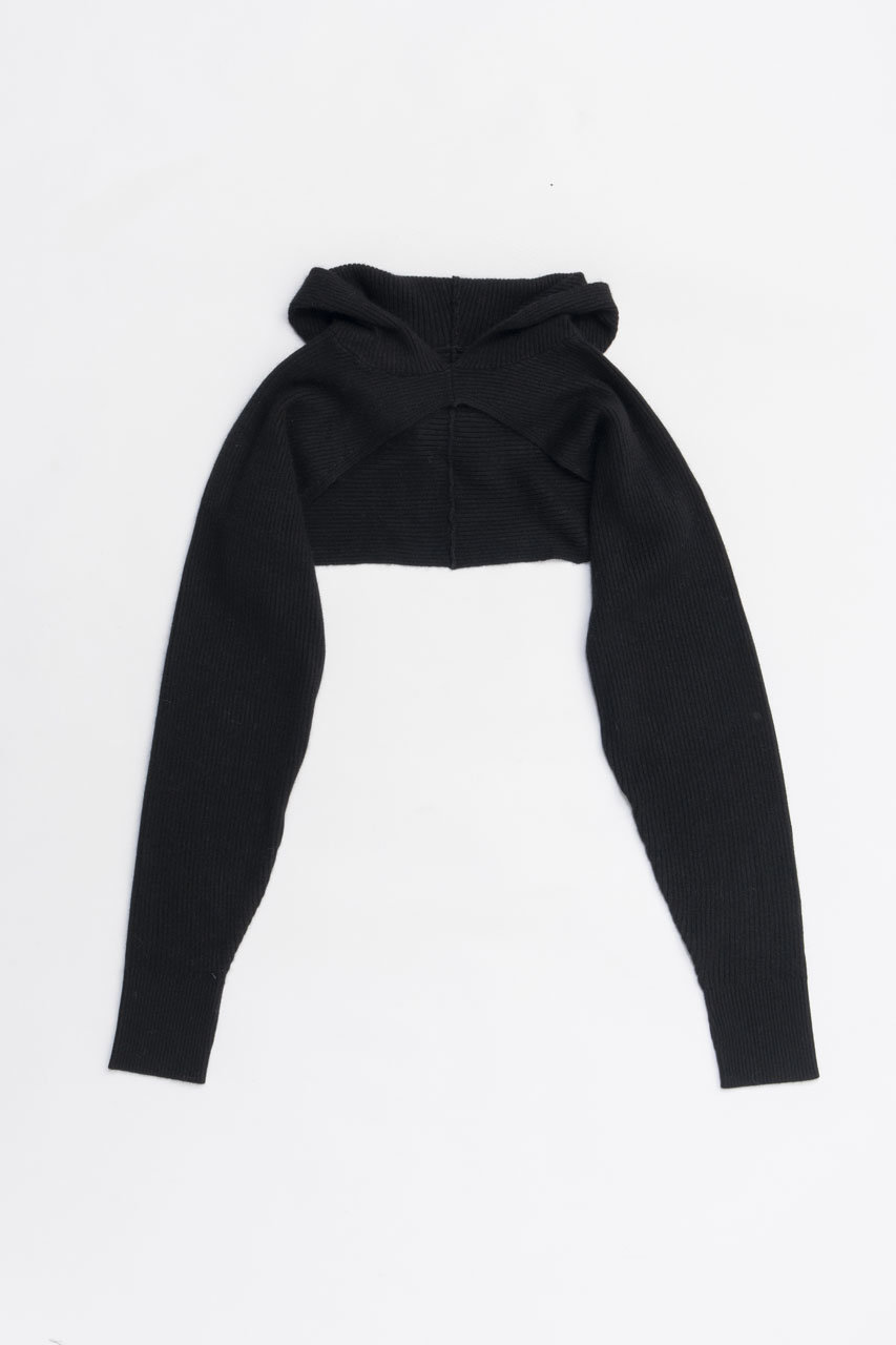 PRANK PROJECT ニットフードスリーブ (BLK(ブラック), FREE) プランク プロジェクト ELLE SHOP PRANK PROJECT ニットフードスリーブ (BLK(ブラック), FREE) プランク プロジェクト ELLE SHOP