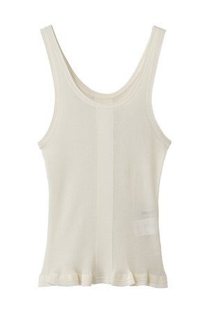 プランク プロジェクト/PRANK PROJECTのシアーリブフリルヘムニットタンク(110100/110101)