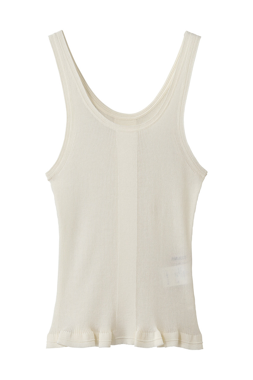 プランク プロジェクト/PRANK PROJECTのシアーリブフリルヘムニットタンク(WHT(ホワイト)/31261365603)