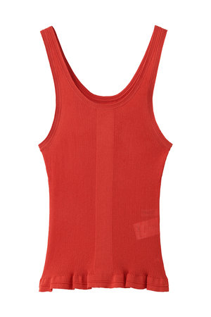 プランク プロジェクト/PRANK PROJECTのシアーリブフリルヘムニットタンク(110100/110101)