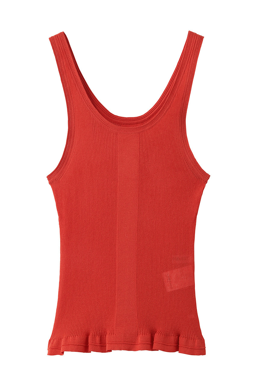 プランク プロジェクト/PRANK PROJECTのシアーリブフリルヘムニットタンク(RED(レッド)/31261365603)