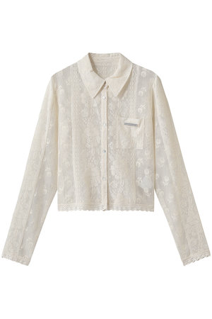 プランク プロジェクト/PRANK PROJECTのクロシェレースシャツ(110400/110403)