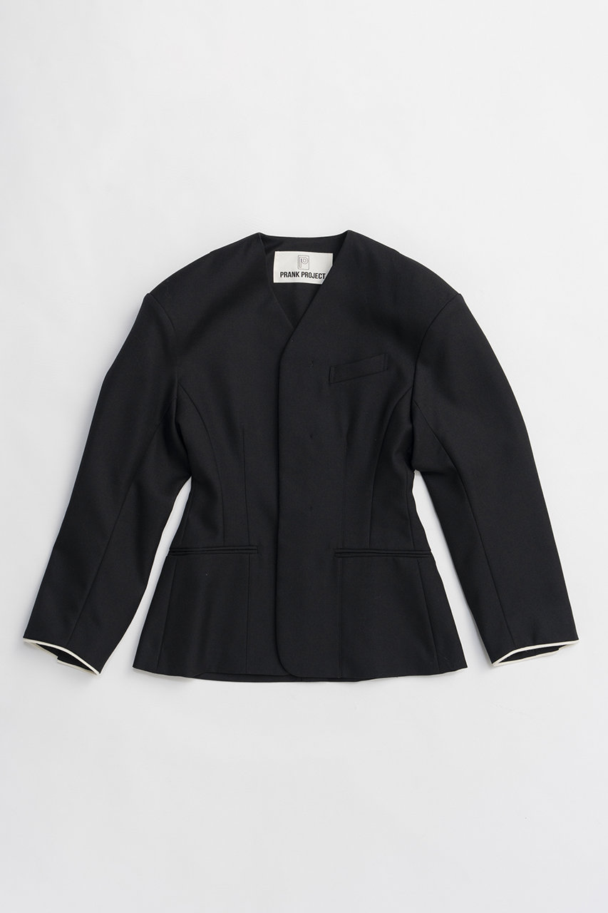 プランク プロジェクト/PRANK PROJECTの【予約販売】ラウンドショルダーノーカラージャケット(BLK(ブラック)/31261115601)