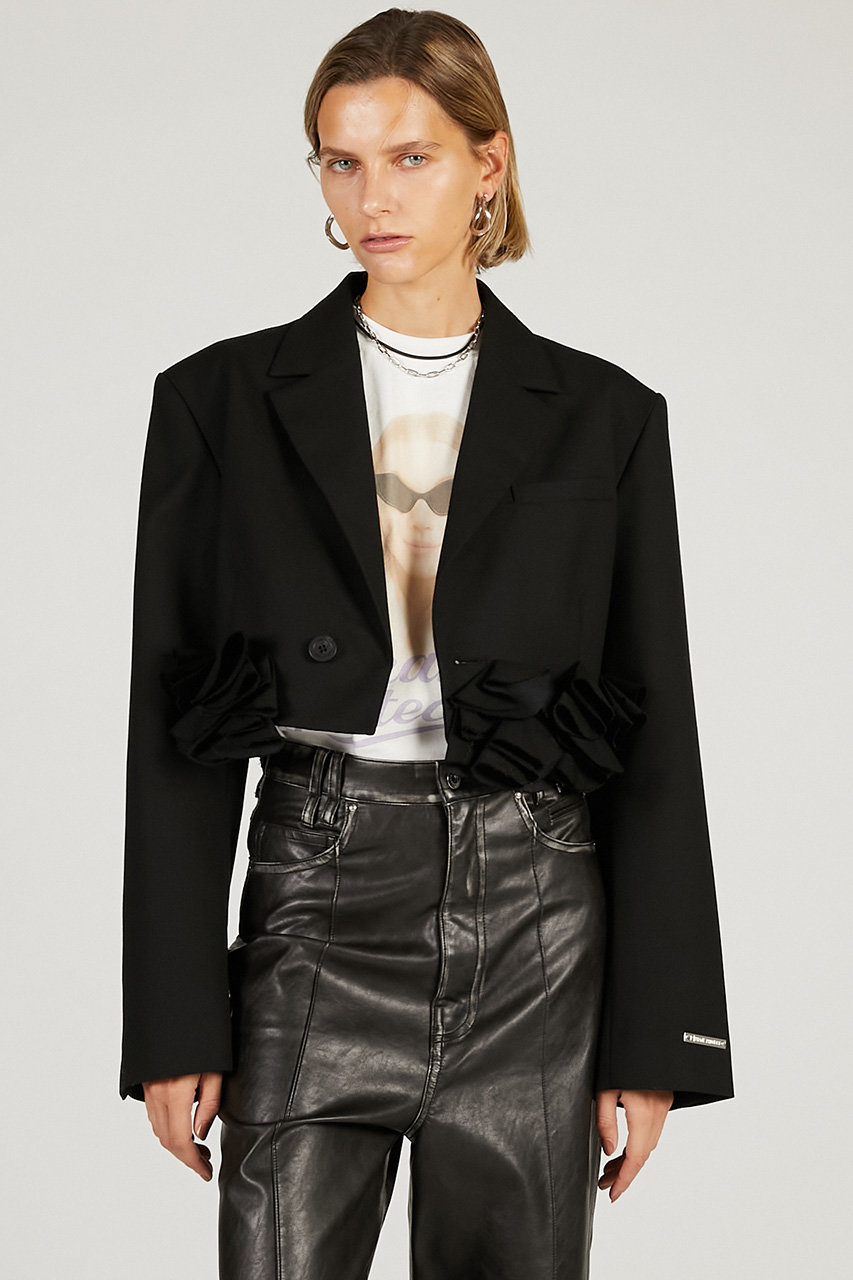 【値下げ】プランクプロジェクト　カラミジャケット　半袖　ブラック 値下げ】プランクプロジェクト カラミジャケット 半袖 ブラック PRANK