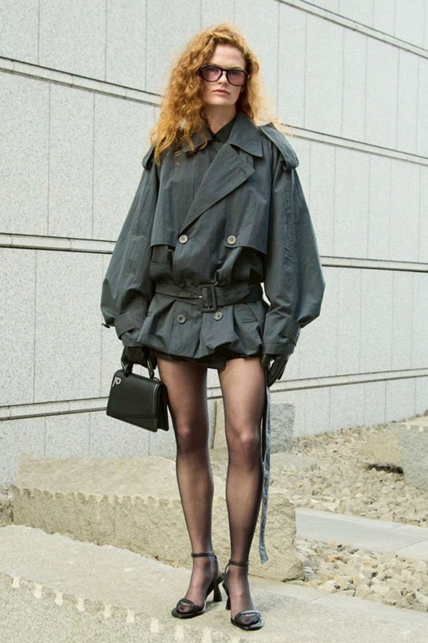 PRANK PROJECT ウールブレンドジャージトップ チャコールグレー PRANK