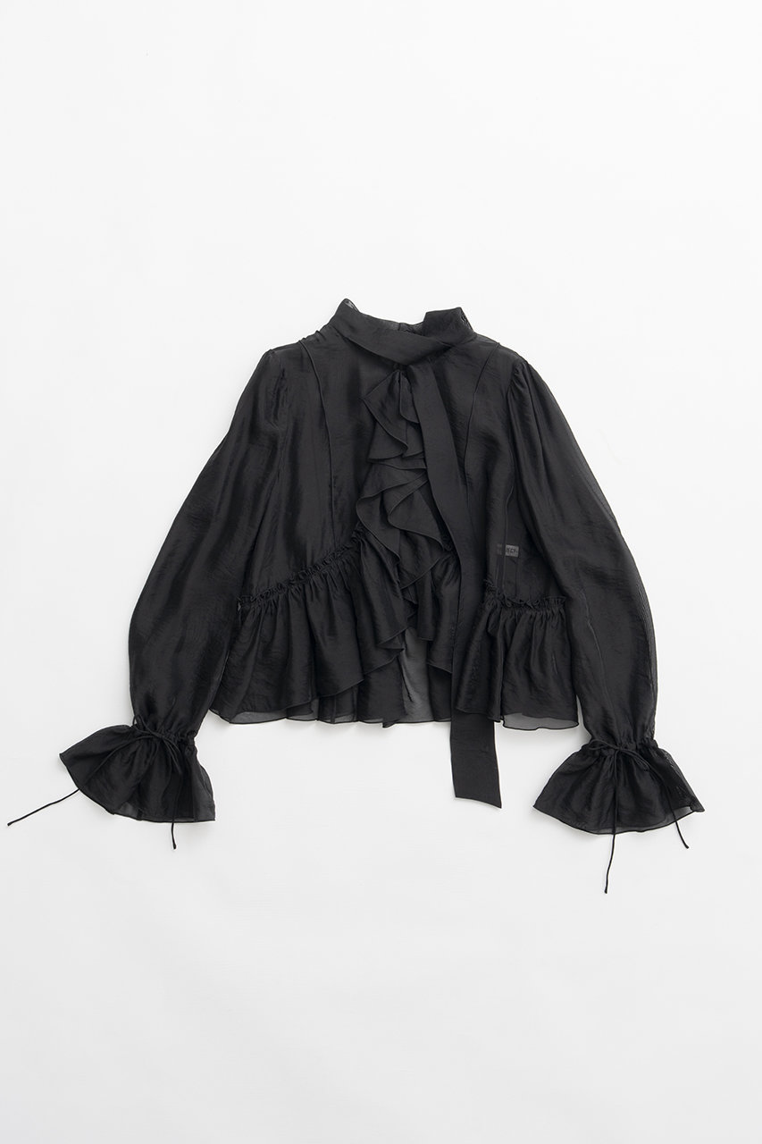 プランク プロジェクト/PRANK PROJECTの【予約販売】ラッフルボウタイブラウス(BLK(ブラック)/31261316104)