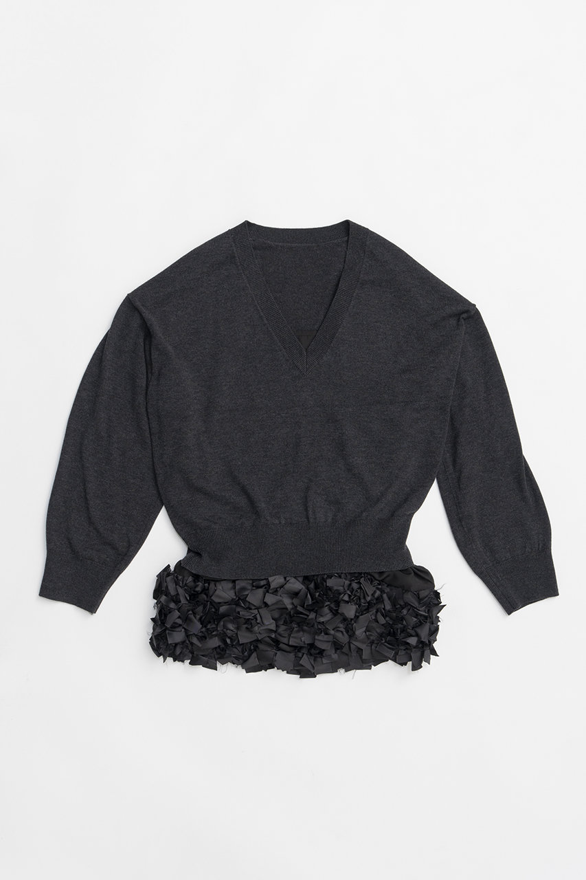 プランク プロジェクト/PRANK PROJECTの【予約販売】テープリボンキャミレイヤードニット(C.GRY(チャコールグレー)/31261365601)