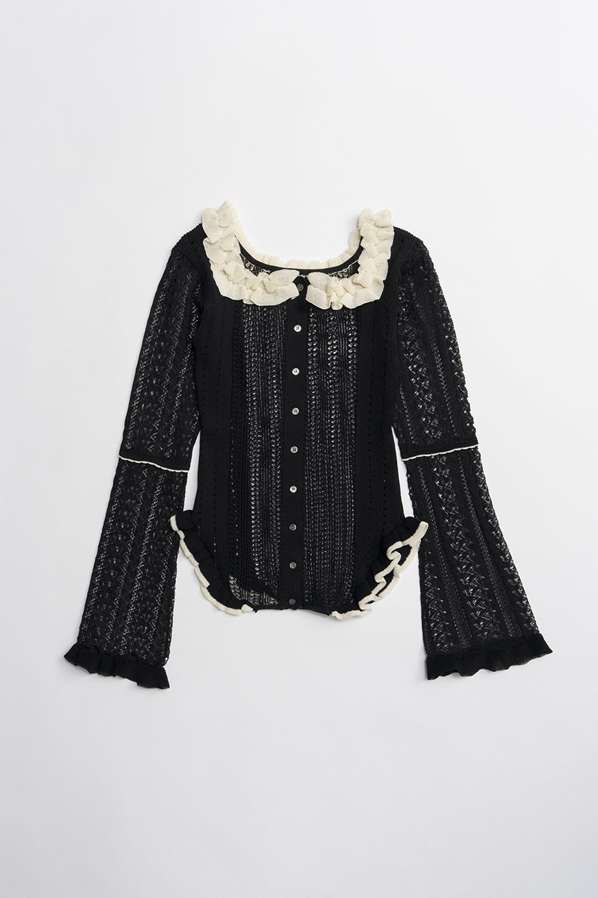 プランク プロジェクト/PRANK PROJECTの【予約販売】クロシェライク2WAYカーディガン(BLK(ブラック)/31261365901)