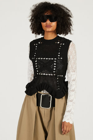 プランク プロジェクト/PRANK PROJECTの【予約販売】モチーフパターン2WAYニットベスト(110300/110301)