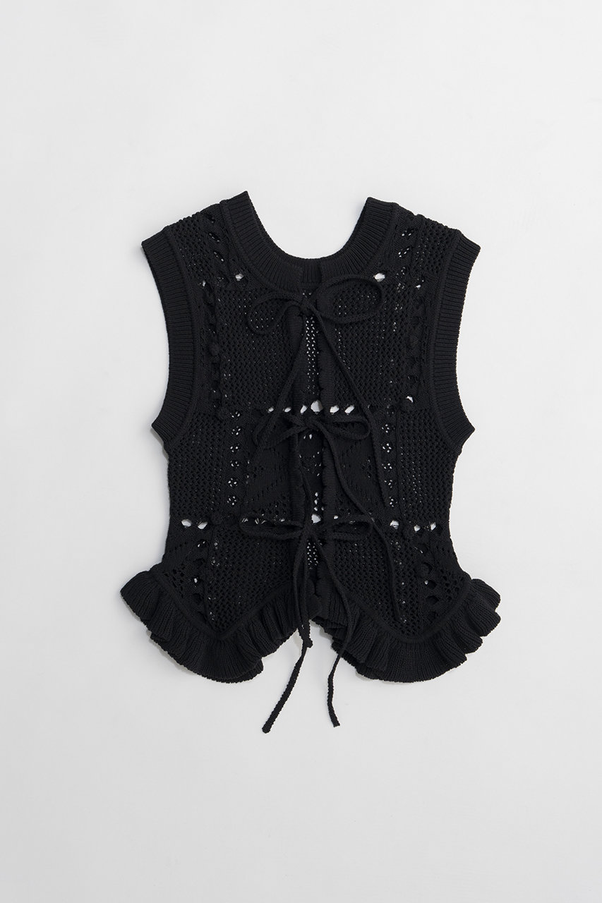 プランク プロジェクト/PRANK PROJECTの【予約販売】モチーフパターン2WAYニットベスト(BLK(ブラック)/31261365902)