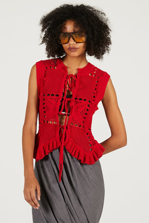 プランク プロジェクト/PRANK PROJECTの【予約販売】モチーフパターン2WAYニットベスト(110300/110301)