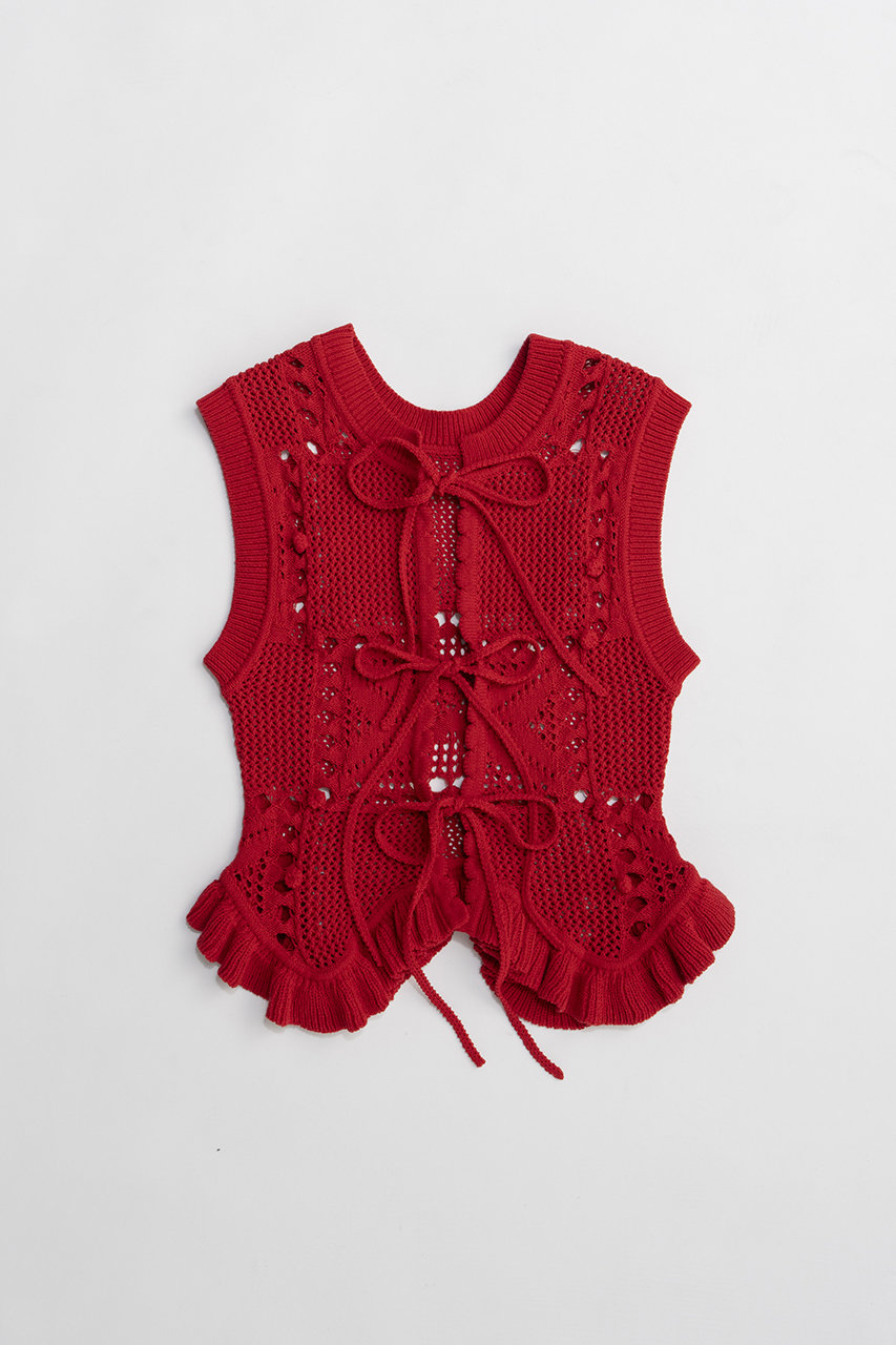 プランク プロジェクト/PRANK PROJECTの【予約販売】モチーフパターン2WAYニットベスト(RED(レッド)/31261365902)