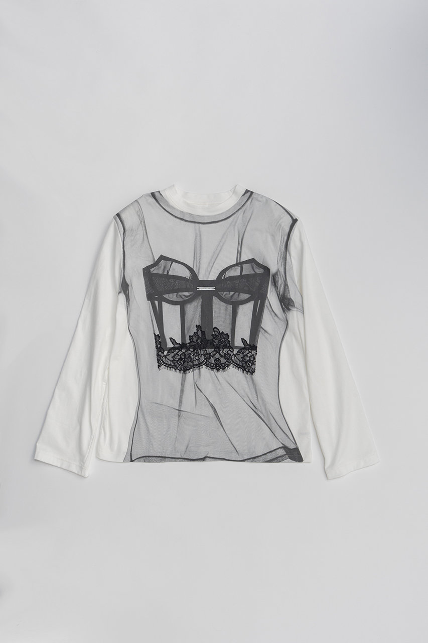 プランク プロジェクト/PRANK PROJECTの【予約販売】チュールビスチェプリントロンTEE(WHT(ホワイト)/31261415603)
